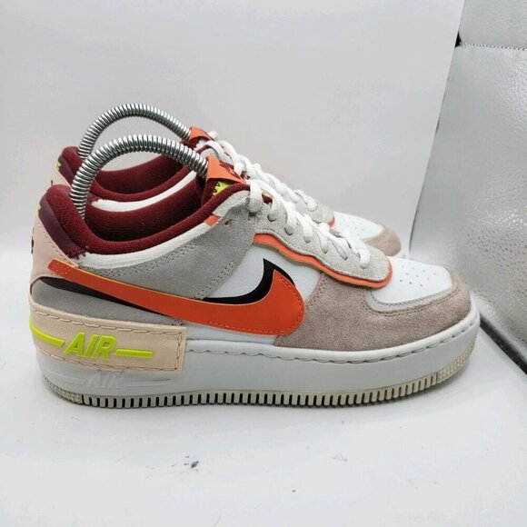 Nike Air Force 1 Shadow Low Trainers UK5/US7.5/EU38.5 CU8591-600 Orange Pearl - Picture 1 of 7